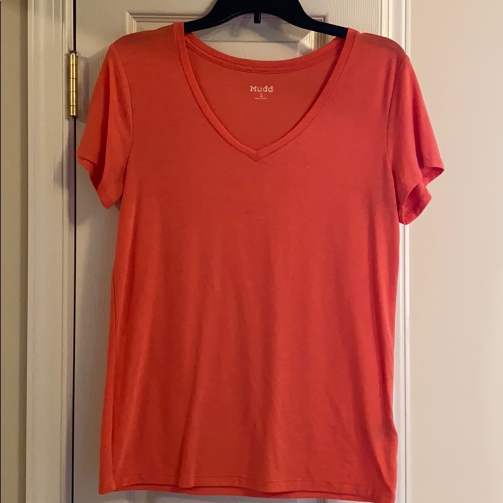 Mudd Coral V-neck